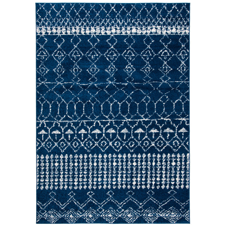 Bloomsbury Market Tandy Looped/Hooked Navy Rug & Reviews Wayfair.co.uk
